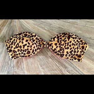 Cheetah Victoria’s Secret Bandeau Bikini Top